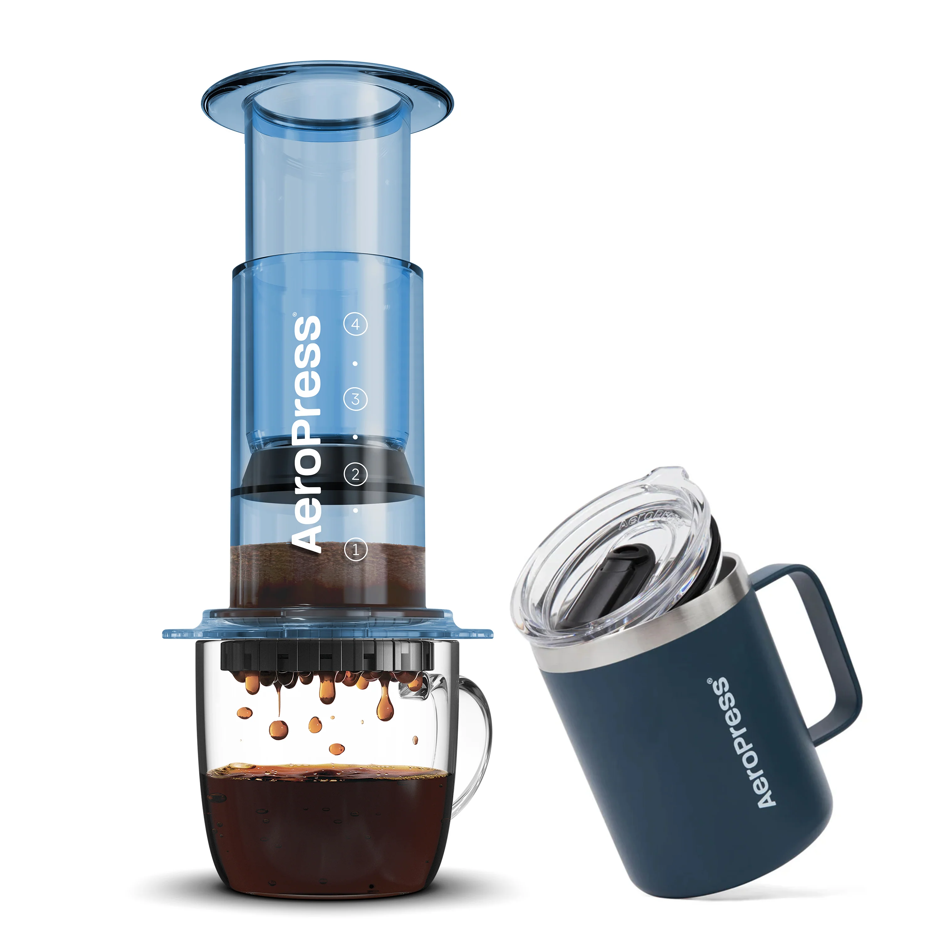 AeroPress Clear Colour Coffee Maker + Travel Mug Bundle - Image 4