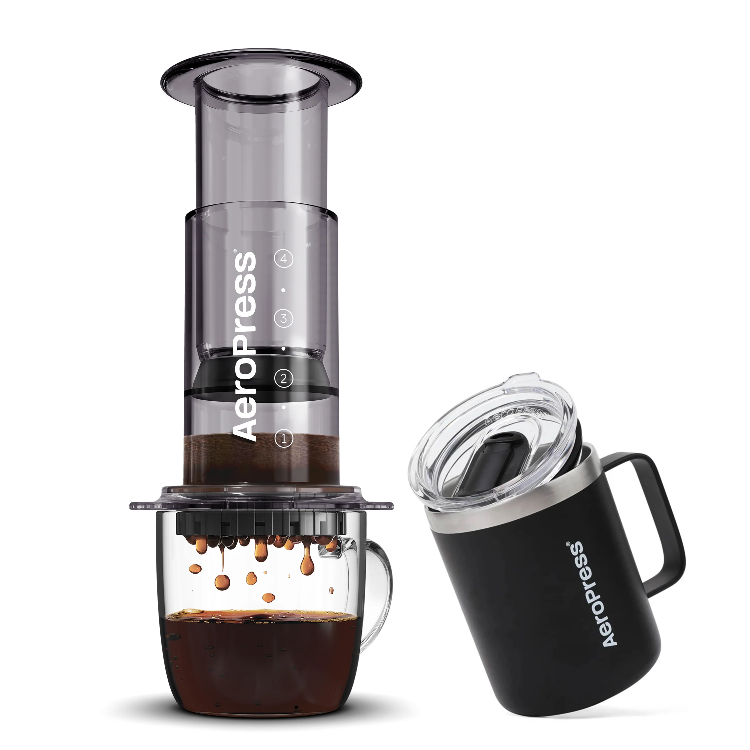 AeroPress Clear Colour Coffee Maker + Travel Mug Bundle - Image 5